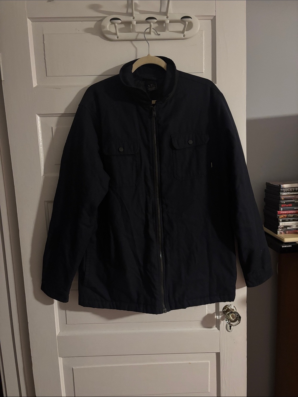 Burton Men's Navy Zip-Front Shacket Jacket